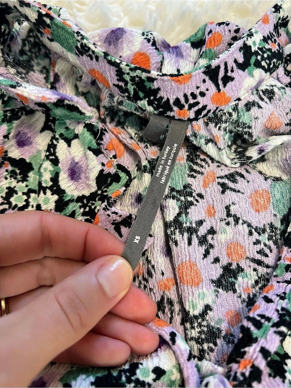 Anthropologie Floral Ruffle Blouse - Picture 6 of 8